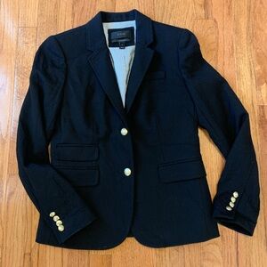 J Crew Navy Blue Wool Classic Schoolboy Blazer Size 4